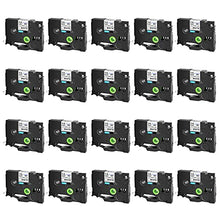 Load image into Gallery viewer, SuperInk 20 Pack Compatible for Brother HSe-211 HSe211 HS-211 HS211 Black on White Heat Shrink Tube Label Tape use in PT-D400 PT-D450 PT-E300 PT-E500 PT-P750WVP Printer (0.23&#39;&#39;x 4.92ft, 5.8mm x 1.5m)
