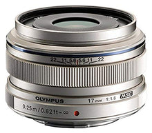 Load image into Gallery viewer, Olympus M.Zuiko Digital 17mm F1.8 Lens, for Micro Four Thirds Cameras (Silver) (V311050BU000)
