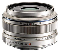 Olympus M.Zuiko Digital 17mm F1.8 Lens, for Micro Four Thirds Cameras (Silver) (V311050BU000)
