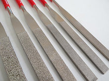 Load image into Gallery viewer, GC - 6pc 7&quot; 180mm Diamond Flat File Set 40 to 600 Grit For Ceramics Tile GlassUS FASTPER
