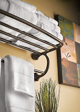 Load image into Gallery viewer, Moen YB2894CH Eva 24-Inch Wide Bathroom Hotel-Style Towel Shelf with Towel Bar, Chrome

