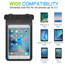 Load image into Gallery viewer, MoKo Universal Waterproof Case, Dry Bag Pouch for iPad Mini 6/5/4/3/2, Samsung Tab 5/4/3, Galaxy Note 8, Tab S2/Tab E/Tab A 8.0, LG G Pad III 8.0, Google Nexus 7(FHD) &amp; More Up to 8.3&quot; - Black
