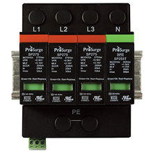 Load image into Gallery viewer, ASI ASISP275-3PN UL 1449 4th Ed. DIN Rail Mounted Surge Protection Device, 4 Pole, 3 Phase, 415/240 VAC, Pluggable MOV and GDT Module
