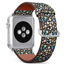 Load image into Gallery viewer, Compatible with Apple Watch Series 5, 4, 3, 2, 1 (Small Version 38/40 mm) Leather Wristband Bracelet Replacement Accessory Band + Adapters - Withbright Holographic Metal
