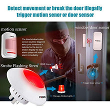 Load image into Gallery viewer, Fuers 110db Loud Standalone Indoor Strobe Flashing Siren Door and Window Spot Alarm System DIY Kit, Wireless Home Security Burglar Alarm System,Keyfob Remotes and Motion Detector
