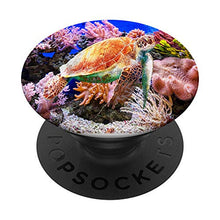 Load image into Gallery viewer, Turtle coral reef Diver Pop Socket PopSockets PopGrip: Swappable Grip for Phones &amp; Tablets
