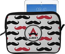 Load image into Gallery viewer, Mustache Print Tablet Case/Sleeve - Large (Personalized)
