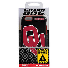 Load image into Gallery viewer, Guard Dog Collegiate Hybrid Case for iPhone 6 / 6s  Oklahoma Sooners  Black
