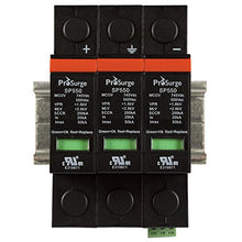 Load image into Gallery viewer, ASI ASISPV1200-V-CD-S, UL 1449 4th Ed. DIN Rail DC Surge Protection Device, 3 Pole, 1200 VDC, Pluggable Modules
