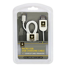 Load image into Gallery viewer, U.S. Army Micro USB Cable with QuikClip - White
