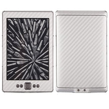 Load image into Gallery viewer, Skinomi Silver Carbon Fiber Full Body Skin Compatible with Amazon Kindle (2012)(Full Coverage) TechSkin with Anti-Bubble Clear Film Screen Protector
