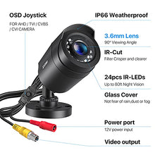 Load image into Gallery viewer, ZOSI 2.0MP 1080p 1920TVL Outdoor Indoor Security Camera,Hybrid 4-in-1 TVI/CVI/AHD/CVBS CCTV Camera,80ft IR Night Vision Weatherproof For 960H,720P,1080P,5MP,4K analog Home Surveillance DVR System
