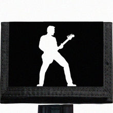 Load image into Gallery viewer, Bass Guitar player Black TriFold Nylon Wallet Great Gift Idea
