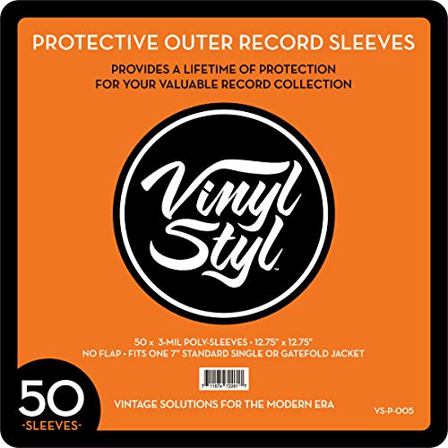 Vinyl Styl 72261 Protective Outer Record Sleeves - 50 Pack