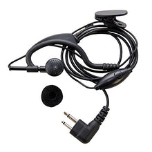 Load image into Gallery viewer, HQRP External Ear Loop 2-Pin Headset with Push-to-talk Microphone compatible wit Motorola GTI, GTX, LTS-2000, VL-130, PMR-446, ECP-100, PR-400, Mag One BPR-40, EP-450, AU-1200, AV-1200 + HQRP UV Meter
