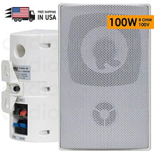 Load image into Gallery viewer, New EMB ECW10 100 Watts Full Range Outdoor Speaker/Environmental/Monitor (1 Speaker) White  Perfect for: Restaurant/Outdoor/Temple/Patio/Pool/Meeting Room/Church/Coffee Shop
