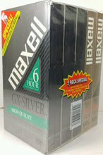 Load image into Gallery viewer, Maxell VHS Tape (3) GX-Silver,(2) HGX-Gold PHG 6 Hour T-120 - (5 Pack)
