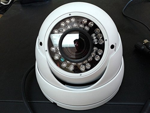 HD-CVI 1MP CMOS 720p HD Indoor/Outdoor IP66-rated 36 IR LED,Varifocal 2.8-12mm Lens, BNC 12V Dome/Eyeball Hi-Definition Security Camera (White)