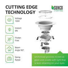 Load image into Gallery viewer, Sunco Lighting 10 Pack 4 Inch LED Recessed Downlight, Smooth Trim, Dimmable, 11W=40W, 4000K Cool White, 660 LM, Damp Rated, Simple Retrofit Installation - UL + Energy Star
