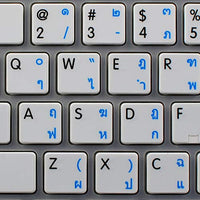 NS Thai - English Non-Transparent Keyboard Labels White Background for Desktop, Laptop and Notebook are Compatible with Apple