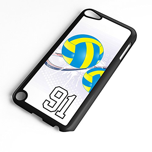 iPod Touch Case Fits 6th Generation or 5th Generation Volleyball #9100 Choose Any Player Jersey Number 99 in Black Plastic Customizable by TYD Designs