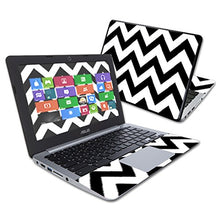 Load image into Gallery viewer, MightySkins Skin Compatible with Asus Chromebook 11.6&quot; C200MA wrap Cover Sticker Skins Black Chevron
