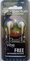 Vibe Color Spectrum In Ear Stereo Headphones (White)