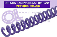 Load image into Gallery viewer, Spiral Binding Coils 6mm ( x 15-inch Legal) 4:1 [pk of 100] Purple (PMS 267 C)
