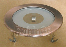 Load image into Gallery viewer, 4&quot; COPPER Recessed Can Light 120V A19 SHOWER TRIM Frosted Clear Lens
