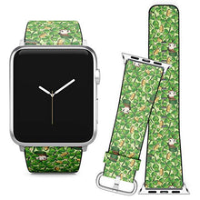 Load image into Gallery viewer, Compatible with Apple Watch (38/40 mm) Series 5, 4, 3, 2, 1 // Leather Replacement Bracelet Strap Wristband + Adapters // Clover Shamrock You
