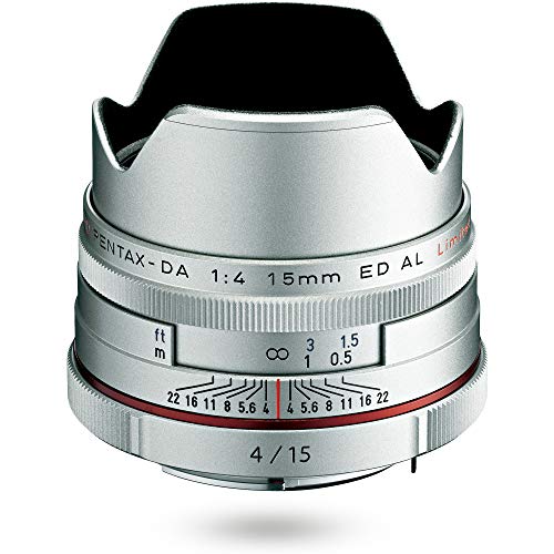 PENTAX Limited Lens Super Wide-Angle Single Focus Lens HD PENTAX-DA15mmF4ED AL Limited Silver K Mount APS-C Size 21480