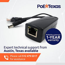 Load image into Gallery viewer, PoE Texas IEEE 802.3af 12v Splitter - Power Over Ethernet Single PoE Splitter 12v 12w Gigabit Data - Active Opto-Isolated Protection for 12 Volt DC Powered Devices, IP Camera, Foscam, Arduino
