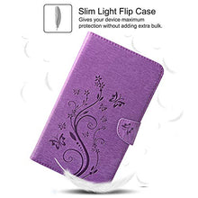Load image into Gallery viewer, Dteck Galaxy Tab A Case 8.0 (2017 Release), SM-T380/T385 Case, Slim Lightweight Wallet Leather Fold Stand Folio Cute Buttefly Cover with Stylus Pen for Samsung Galaxy Tab A 8 Inch 2017 Model, Purple

