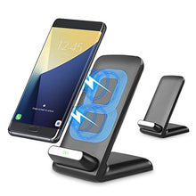 Load image into Gallery viewer, CELLET Slim Fast Wireless Charger 2 Coil Wireless Charging Stand with Quick Charge Capability for Samsung Galaxy S10 S10e S10+ S9 S9+ Note 9 8 5 iPhone 8 8Plus X XR XS XS MAX
