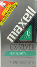 Load image into Gallery viewer, Maxell VHS Tape (3) GX-Silver,(2) HGX-Gold PHG 6 Hour T-120 - (5 Pack)
