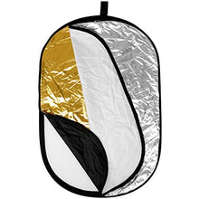Load image into Gallery viewer, Neewer Portable 5 in 1 120x180cm/47&quot;x71&quot; Translucent, Silver, Gold, White, and Black Collapsible Round Multi Disc Light Reflector for Studio or any Photography Situation
