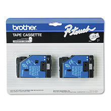 Load image into Gallery viewer, Brother Tc10 Tc Labeling Tapes for P-Touch Labelers, 1/2-Inch W, Black On Clear, 2/Pack
