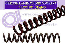Load image into Gallery viewer, Spiral Coil Binding Spines 9mm (11/32 x 12) 4:1 [pk of 100] Chocolate Brown (PMS 438 C)
