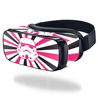 MightySkins Skin Compatible with Samsung Gear VR (Original) wrap Cover Sticker Skins Pink Star Rays
