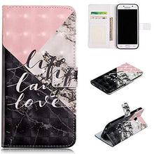 Load image into Gallery viewer, for Galaxy A5 2017 (A520) Wallet Case with Screen Protector,QFFUN Glitter 3D Marble Pattern [Triangle] Magnetic Closure Kickstand Leather Phone Case with Card Holder Shockproof Protective Flip Cover
