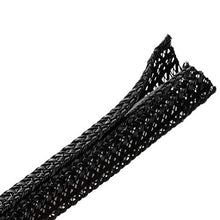 Load image into Gallery viewer, Hellermann Tyton 170-03128 Split Wrap Braided Sleeving 1 Inch 100 ft Black Polyester
