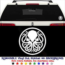 Load image into Gallery viewer, GottaLoveStickerz Cthulhu Badge Myth Removable Vinyl Decal Sticker for Laptop Tablet Helmet Windows Wall Decor Car Truck Motorcycle - Size (10 Inch / 25 cm Tall) - Color (Matte Black)
