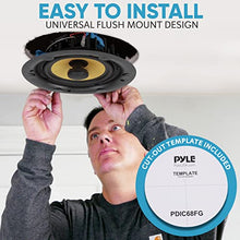 Load image into Gallery viewer, Pyle 6.5 Ceiling Speaker Set - 2-Way Full Range Speaker (Pair) Built-in Electronic Crossover Network in-Ceiling Mount Design 300 Watts PDIC68FG
