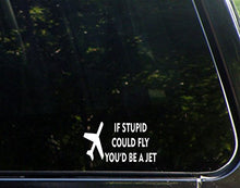 Load image into Gallery viewer, Sweet Tea Decals If Stupid Could Fly You&#39;d Be A Jet - 7 3/4&quot; x 2 1/4&quot; - Vinyl Die Cut Decal/Bumper Sticker for Windows, Trucks, Cars, Laptops, Macbooks, Etc.
