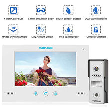 Load image into Gallery viewer, VANSOALL 7&quot; LCD Monitor Wired Video Intercom Doorbell System, Video Door Phone Kits with 1200TVL Camera Night Vision Support Monitoring, Unlock, Dual-way Door Intercom for Villa Home Security Systems
