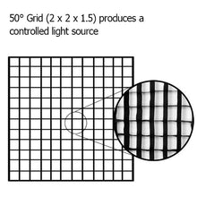 Load image into Gallery viewer, Fotodiox Pro, 24x24 Eggcrate Grid, fits Fotodiox Pro 24x24 Softbox - 50 Degree Grid (Each Grid Size: 2&quot;(w) x2(l) x1.5(h))
