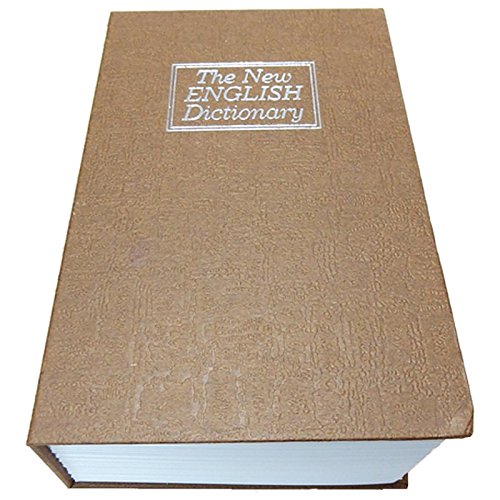 BlueDot Trading Dictionary Secret Book Hidden Safe with Key Lock, Small, Brown