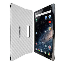 Load image into Gallery viewer, Skinomi Silver Carbon Fiber Full Body Skin Compatible with Samsung Galaxy View (18.4 inch)(Full Coverage) TechSkin with Anti-Bubble Clear Film Screen Protector

