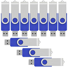 Load image into Gallery viewer, Vicfã¼n 10pcs 8 Gb Usb Flash Drive 8 G Blue Color Usb 2.0 Flash Memory Stick Foldable Thumb Stick
