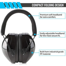 Load image into Gallery viewer, Safety Ear Muffs - 31DB NRR Hearing Protection EarMuffs Fully Adjustable Protective Headband One Size Fits All, From Kids to Adults, Professional Ear Defenders for Shooting by MEDca
